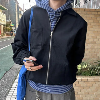 Color pocket zipper jacket