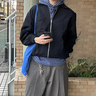 Color pocket zipper jacket