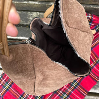 Strap Suede Shoulder Bag