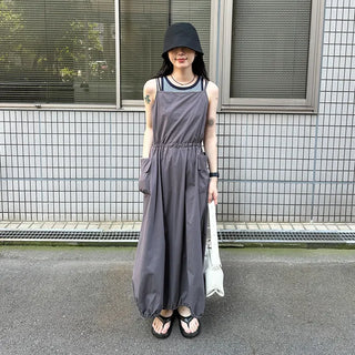 Two-tone striped sleeveless top