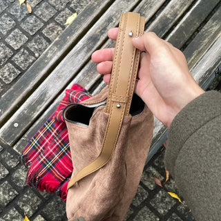 Strap Suede Shoulder Bag