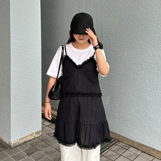 Frilled tiered mini dress