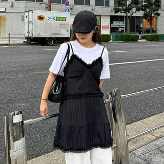 Frilled tiered mini dress