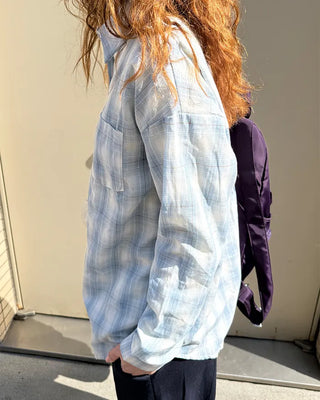 Oversized pastel check shirt