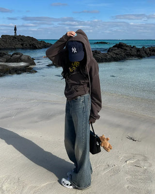 Vintage Wash Double Zip Hoodie