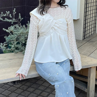 Twist Ribbon Camisole Blouse