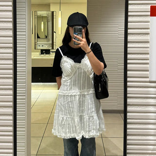 Frilled tiered mini dress