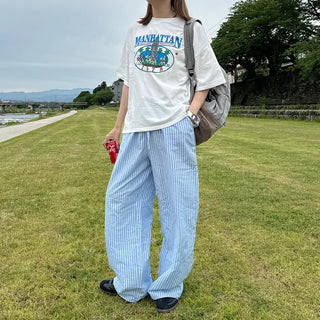 Striped Banding Pants