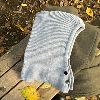 Button-up knit balaclava