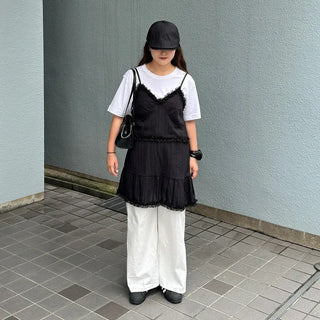 Frilled tiered mini dress