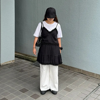Frilled tiered mini dress