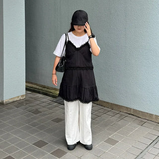 Frilled tiered mini dress