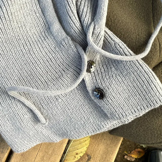 Button-up knit balaclava