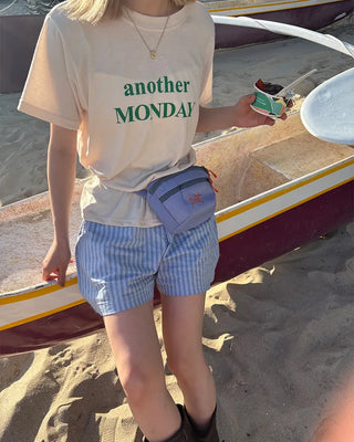 MONDAY Round Neck Half T-Shirt