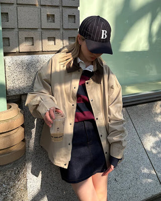 (Unisex) Corduroy Collar Jacket