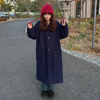 Knitted strap earmuff beanie