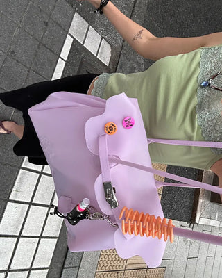 Matte Jelly Big Square Lock Bag