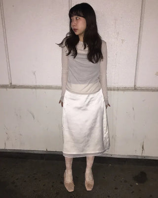 Flower Jacquard Layered Trapeze Skirt