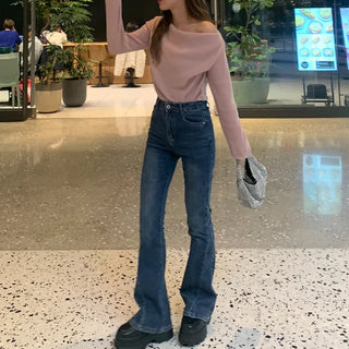 Slim bootcut denim pants