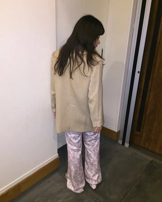 Vintage floral bootcut pants