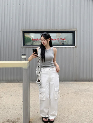 Day Slim Rib Sleeveless Top (4 colors)