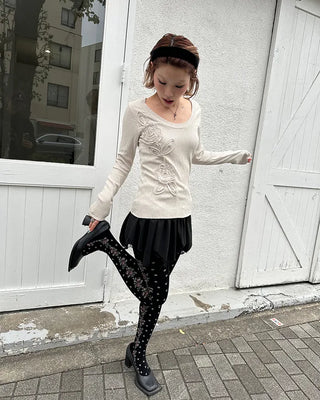 Rose Mini Flower Tights