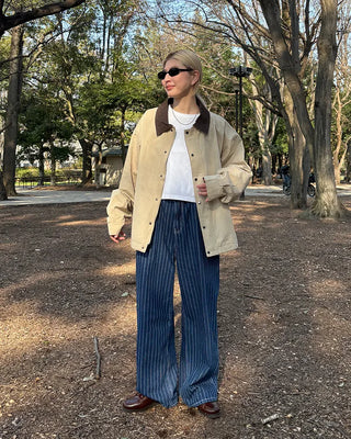 (Unisex) Corduroy Collar Jacket