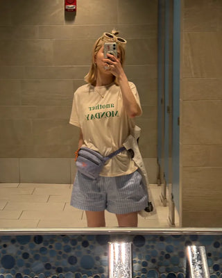 MONDAY Round Neck Half T-Shirt