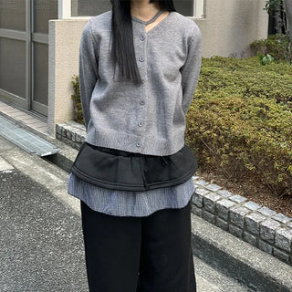 Slit detail cardigan