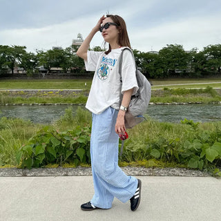 Striped Banding Pants