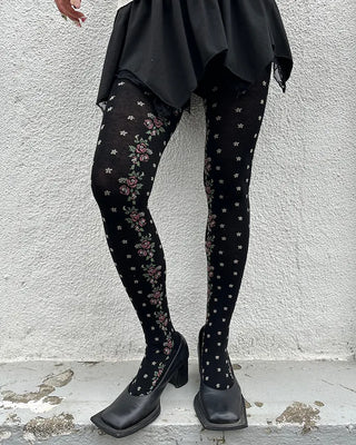 Rose Mini Flower Tights