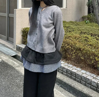 Slit detail cardigan