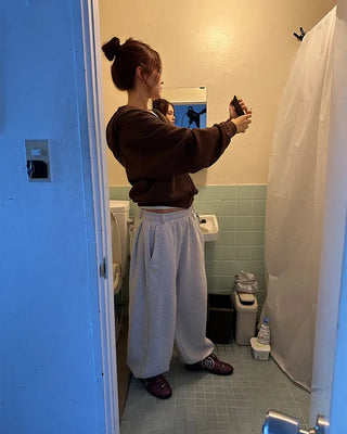 (ORIGINAL) Side-tuck Loose Fit Sweatpants (Fleece Lined)