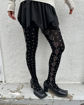 Rose Mini Flower Tights
