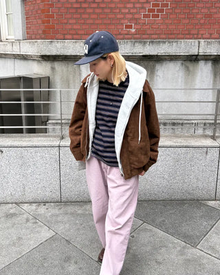 Double-border long-sleeve T-shirt