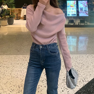 Drape Off-Shoulder Fleece T-Shirt