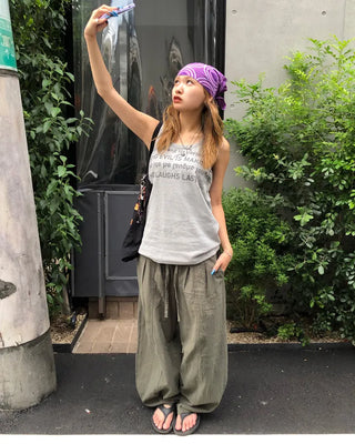 Bustline Lettering Tank Top