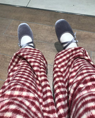 Checkered Pants with Waistband