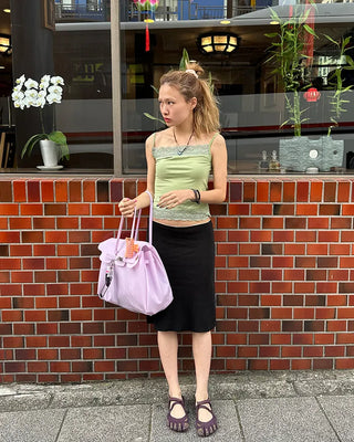 Wide lace square neck camisole