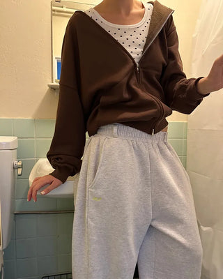 (ORIGINAL) Oversized Double Zip Hoodie (Fleece Lined)