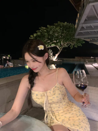 Frilled Ribbon Sleeveless Dress