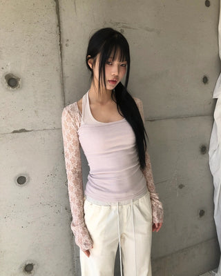 Layered halter neck sleeveless