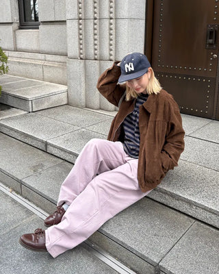 Cotton pants with back flap pockets
