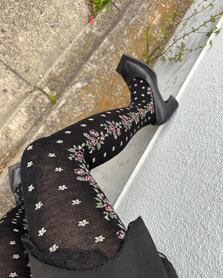 Rose Mini Flower Tights