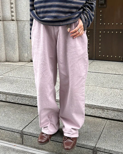 Cotton pants with back flap pockets