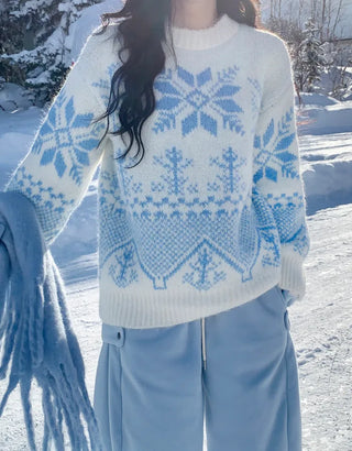 Snowflake Nordic Pattern Knit