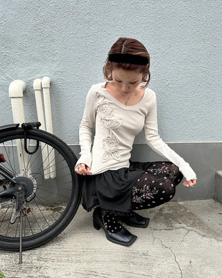 Rose Mini Flower Tights