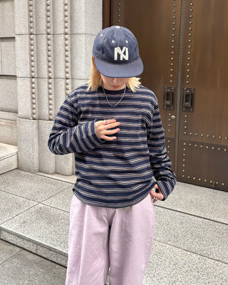 Double-border long-sleeve T-shirt