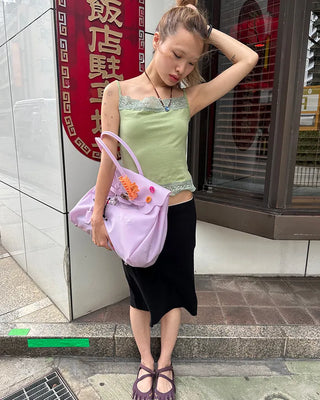 Matte Jelly Big Square Lock Bag