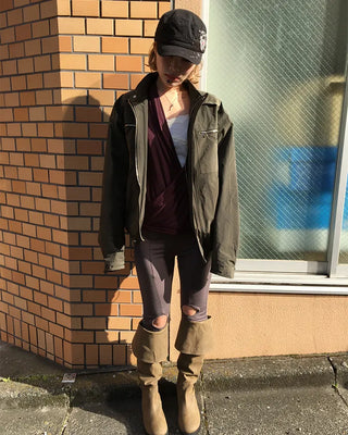2-Way Wrap Knee-High Leather Boots